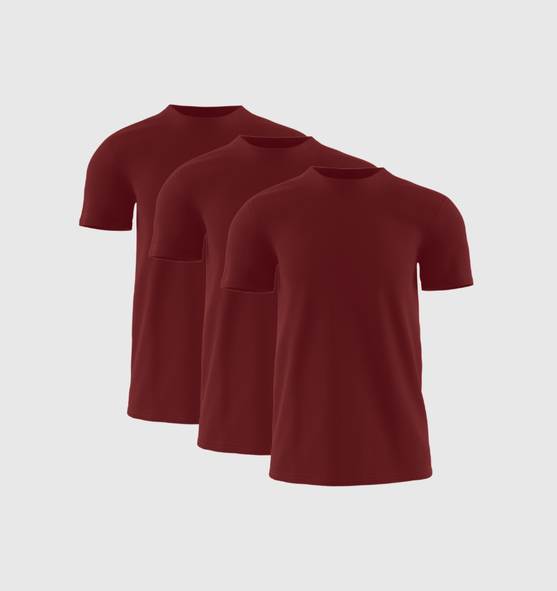 Kit com 3 - Vermelho borgonha - Fincut Portugal